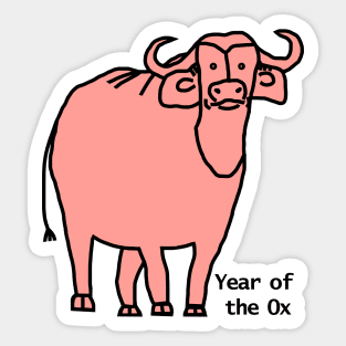 Year of the Ox Rose Sticker